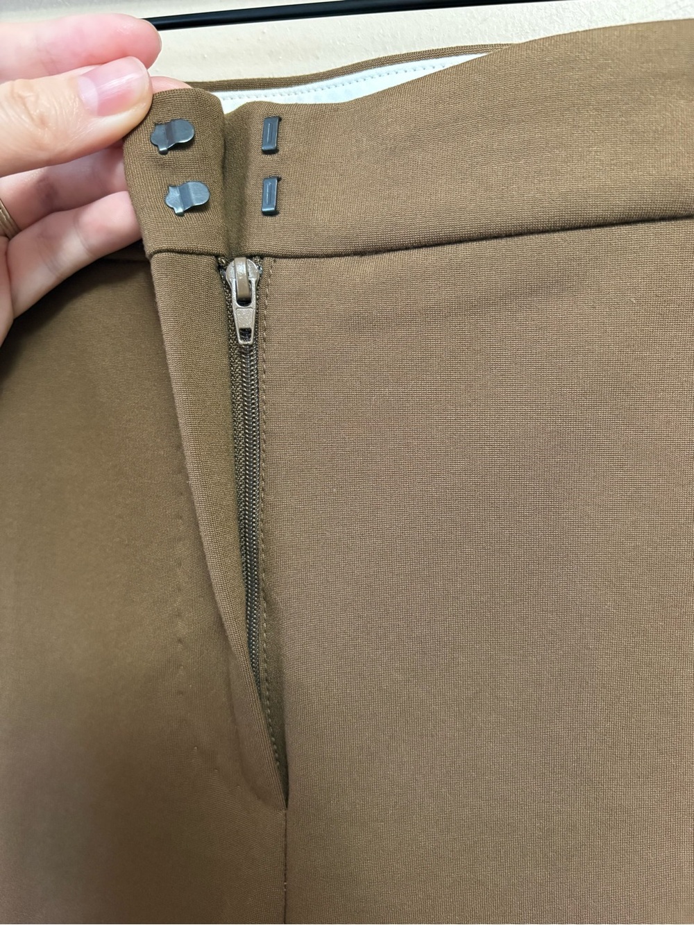 Max Mara Pegno Pocket Straight Leg Trousers Brown Size 6 - Picture 10 of 14